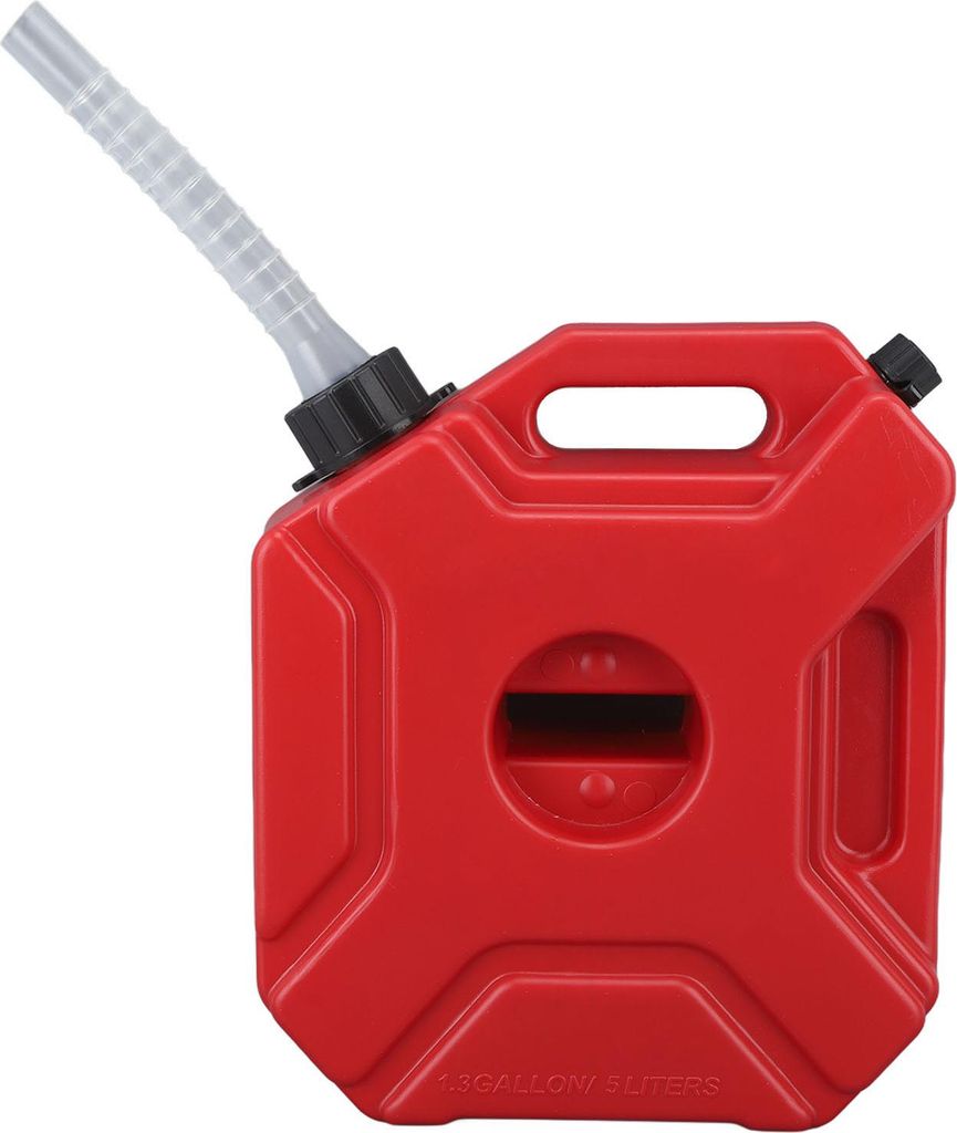 5L 1,3 Gallonen Heizöltank Rot Tragbarer Gas-Benzinbehälter mit großer Kapazität für Autos Motorräder UTV ATV Geländefahrzeuge mit Halterung