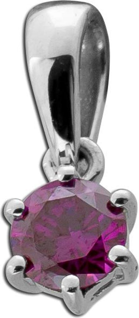 Solitär Anhänger Platin 950 pinker Natur Diamant 0.25ct