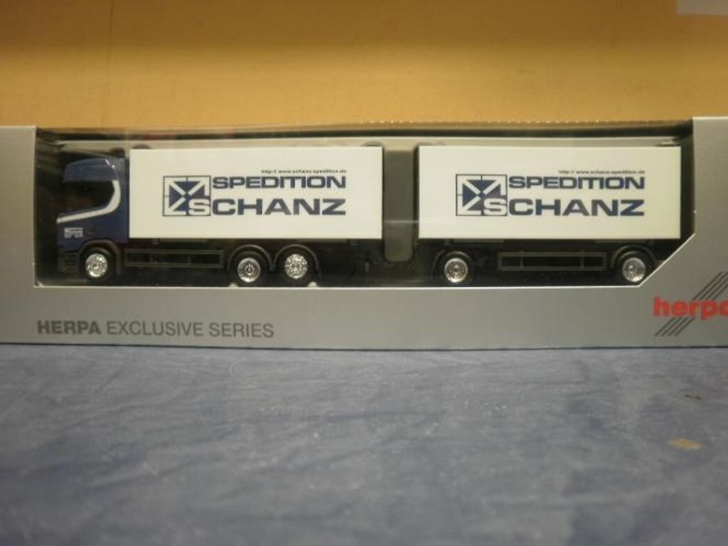 Herpa LKW Scania CR 20 HD WKHZ Spedition Schanz 929134