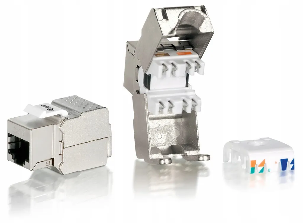 Connecteur Keystone RJ45 Cat6 Blindage Métal - Pack 8 Modules sans outil