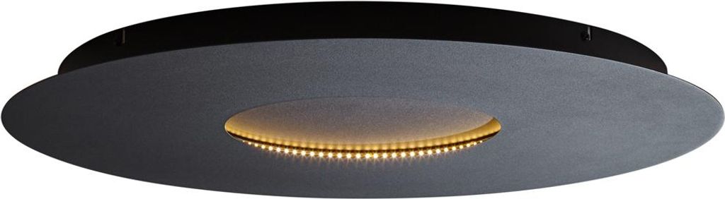 Moderne Deckenleuchte Schwarz 60cm inkl  LED 3 Stufen Produktbild 