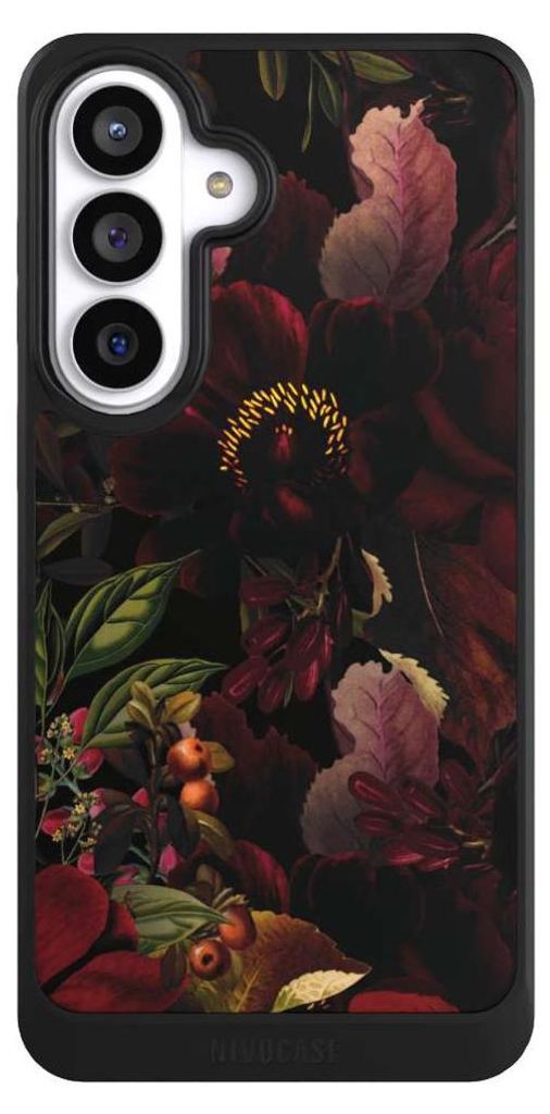 NIVOCASE Hülle für Samsung Galaxy S26+ Handyhülle NIVOcore Case Schwarz Blumen Utart Wiese
