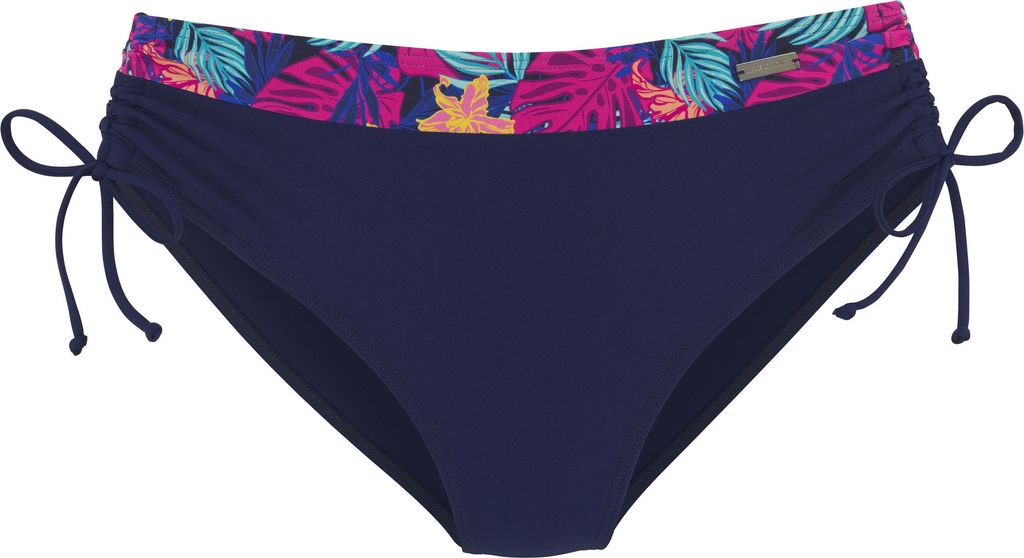 LASCANA Bikini-Hose navy-pink bedruckt Größe 38