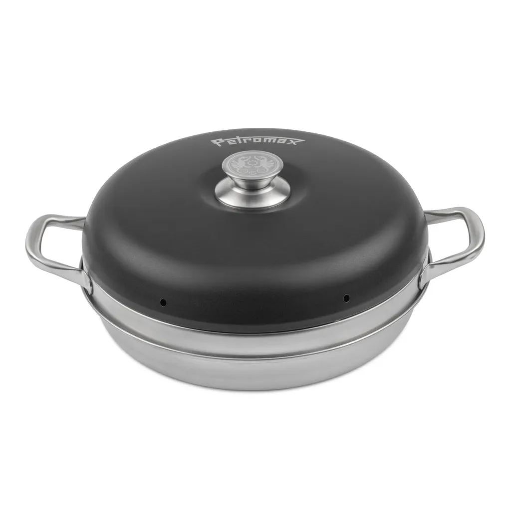 Four Omnia Style pour Camping - Petromax Backofen en Inox Premium