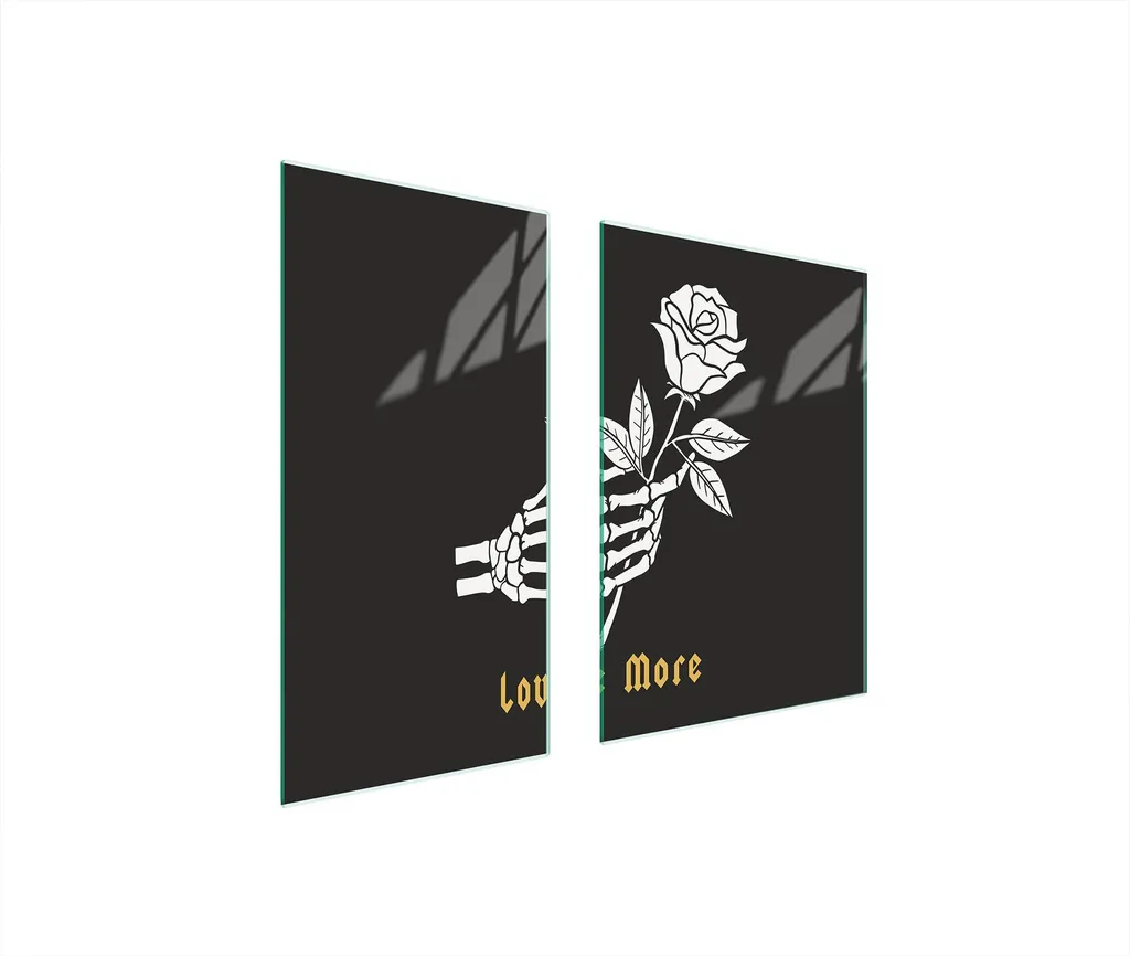 Copri Piano Cottura Universale 75x52 - 2 Lastre Vetro Rosa Nero