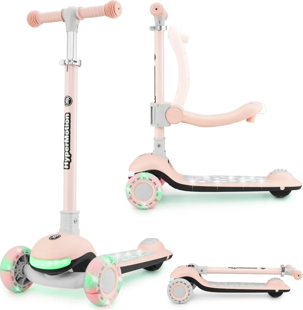 Trottinette Pliable Enfant 3 en 1 LUMI avec Roues en PU et Siège Réglable