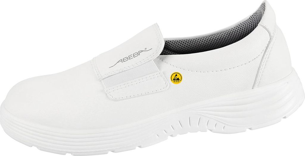 Abeba ESD-Sicherheitsschuhe x-light S2 Slipper weiß HACCP CE ESD SRC