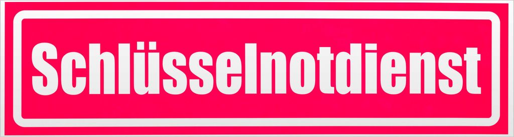 Kiwistar Schlüsselnotdienst invertiert Magnetschild Schild magnetisch - 20cm Neonpink - Magnetfolie für Auto PKW Kfz