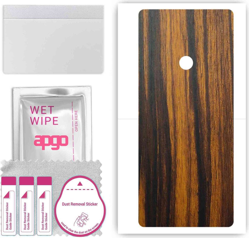 apgo Rückseite Schutzfolie, Skin, kompatibel mit LG K71, Hinten Displayschutzfolie aus Vinylfolie, kratzfest, einfache Montage - Tigerwood