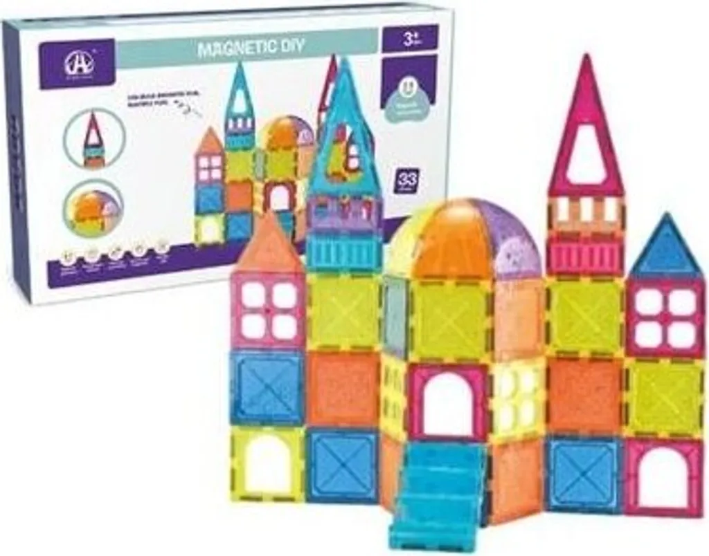 Construction Magnétique 33 Pièces Bavytoy - Blocs Aimantés Puissants