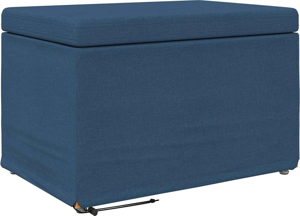vidaXL Hocker Blau 61 x 41 x 40 cm Stoff und Pressholz