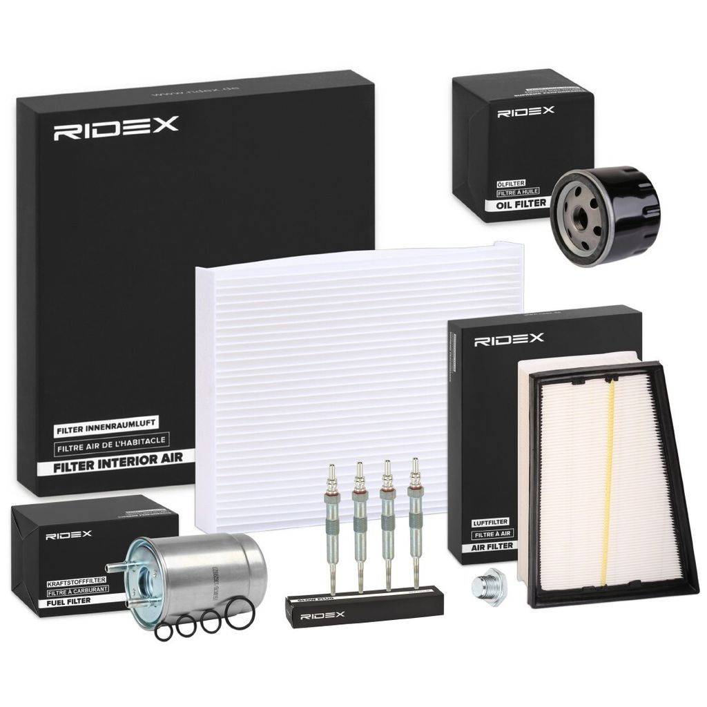 RIDEX Inspektionspaket Filterset für RENAULT Scénic III (JZ0/1) GRAND SCÉNIC III (JZ0/1)