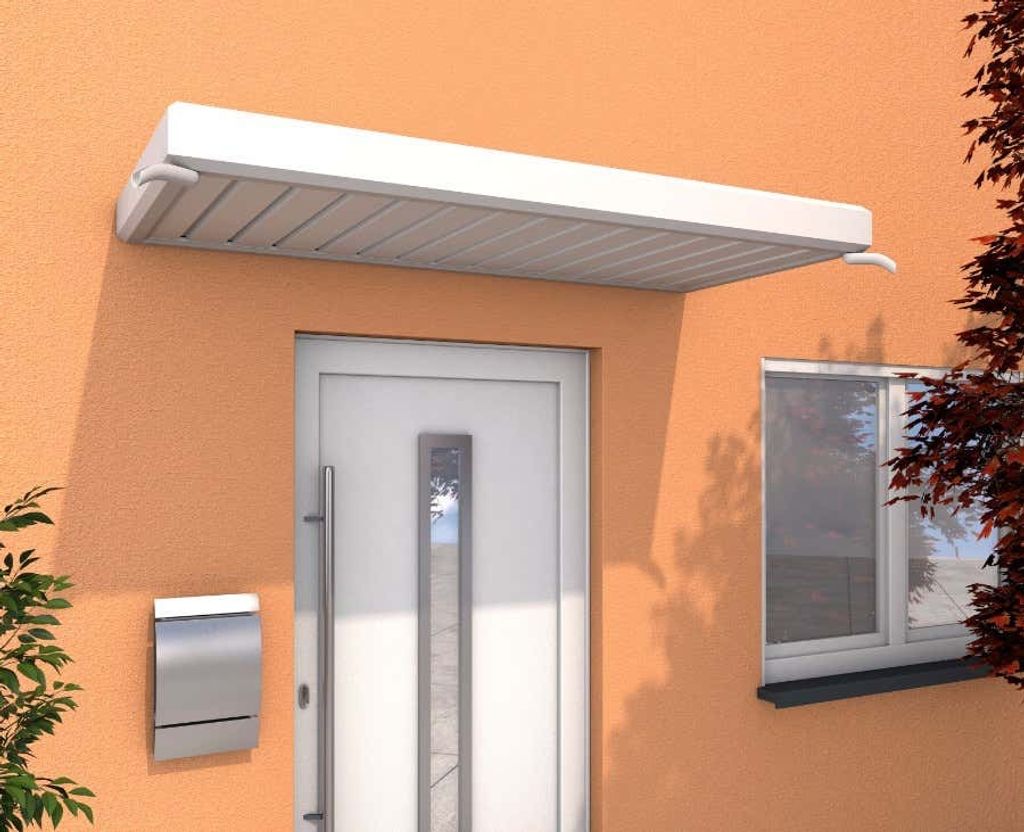 Gutta Rechteckvordach NM 150x90 cm in weiß Produktbild 