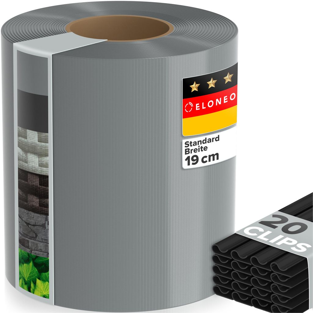 ELONEO PVC Sichtschutzstreifen für Doppelstabmattenzaun, 1 Produktbild 
