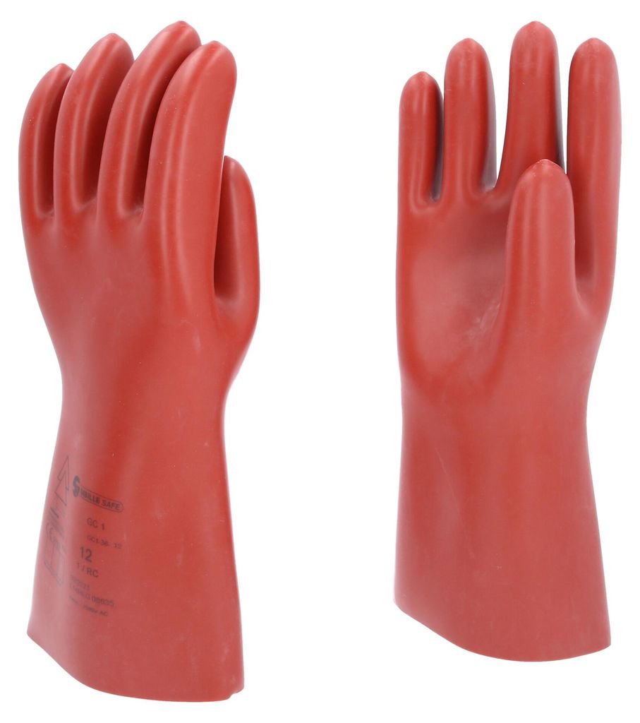KS TOOLS 117.0074 Elektriker-Schutzhandschuh mit Schutzisolierung, Größe 12, rot