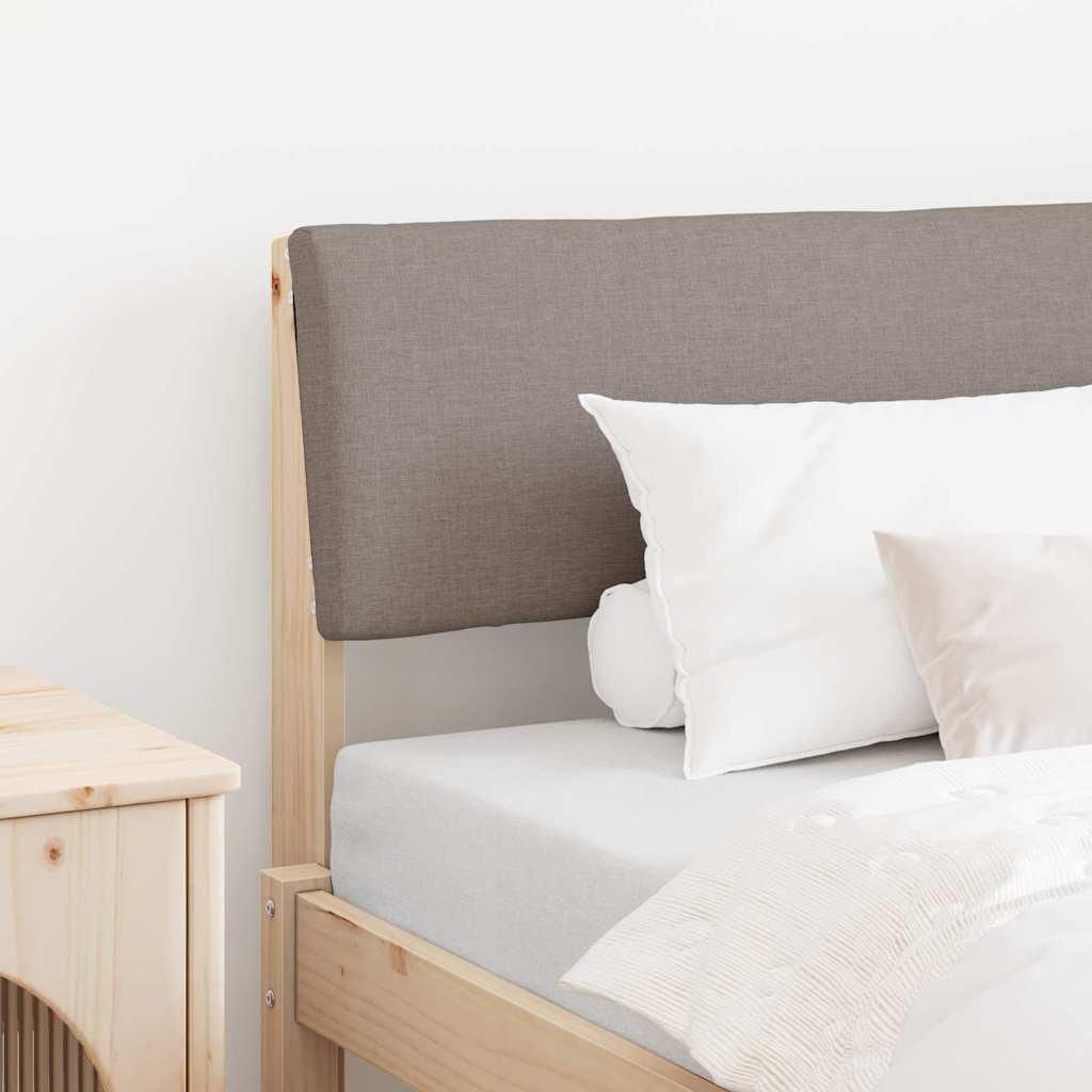"Schlussverkauf" Gepolstertes Kopfteil 1 pc - Einfach zu reinigen - Taupe 100 cm Massives Kiefernholz C10858