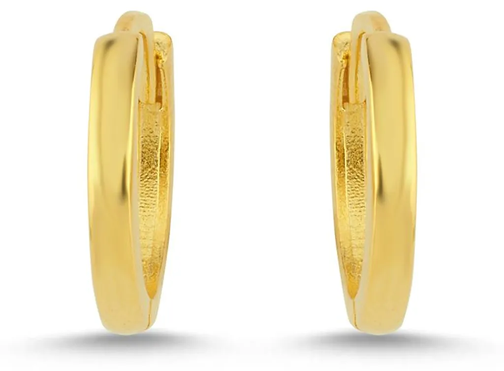 Créoles en argent 925 doré 10mm pour femme - Bijou intemporel et discret
