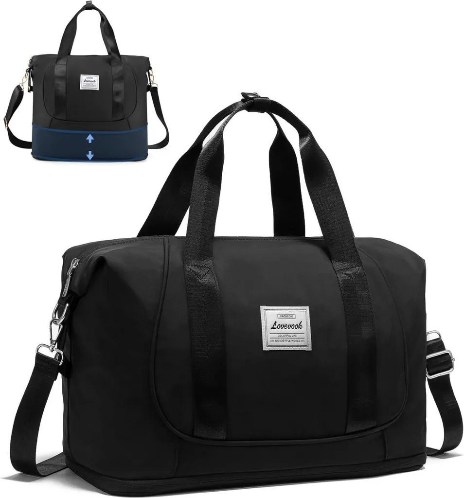 Sac de voyage cabine 40x20x25 cm extensible pour avion femmes hommes