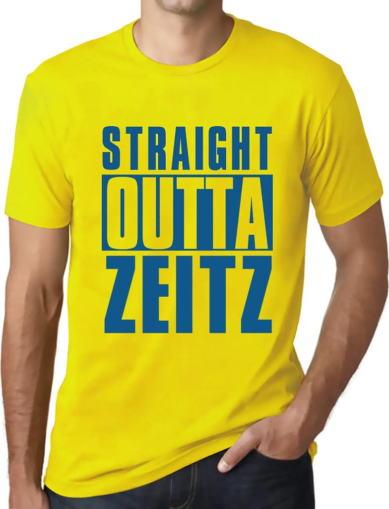 Herren Grafik T-Shirt Direkt aus der Zeitz – Straight Outta Zeitz – Öko-Verantwortlich Vintage Jahrgang Kurzarm Lustige Druck Geburtstag Gesch...