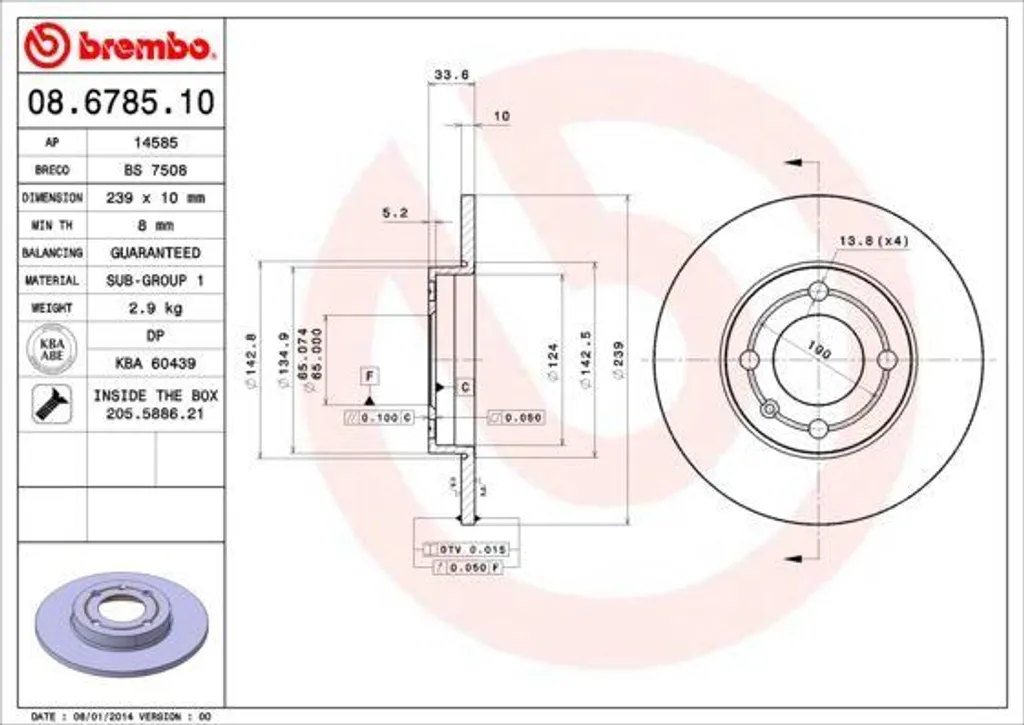 Disque de frein pour rénover le freinage d'une VW Polo ou Seat Arosa
