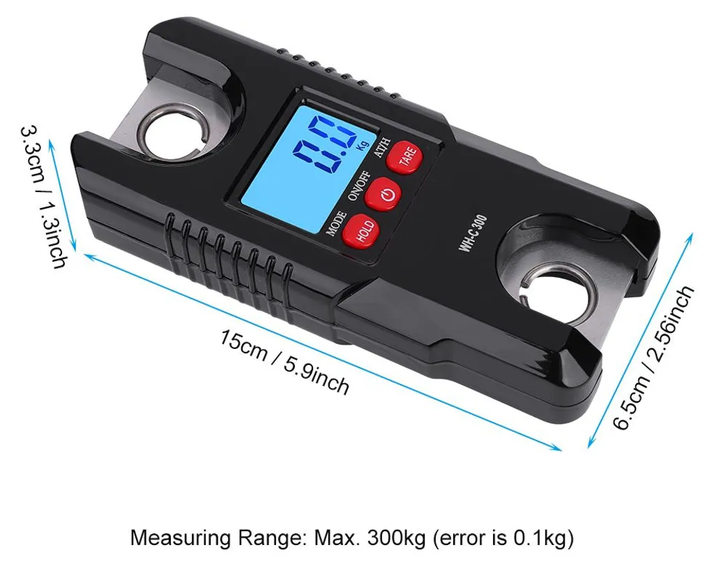 Pèse-poisson électronique suspendu professionnel, écran LCD rétroéclairé - 5