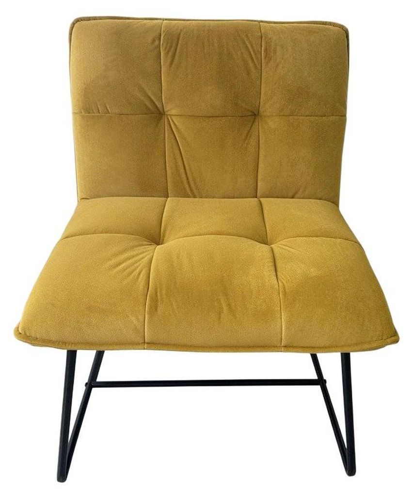 HOMLA NELOX Velours-Sessel senf 63x69x73 cm Produktbild 