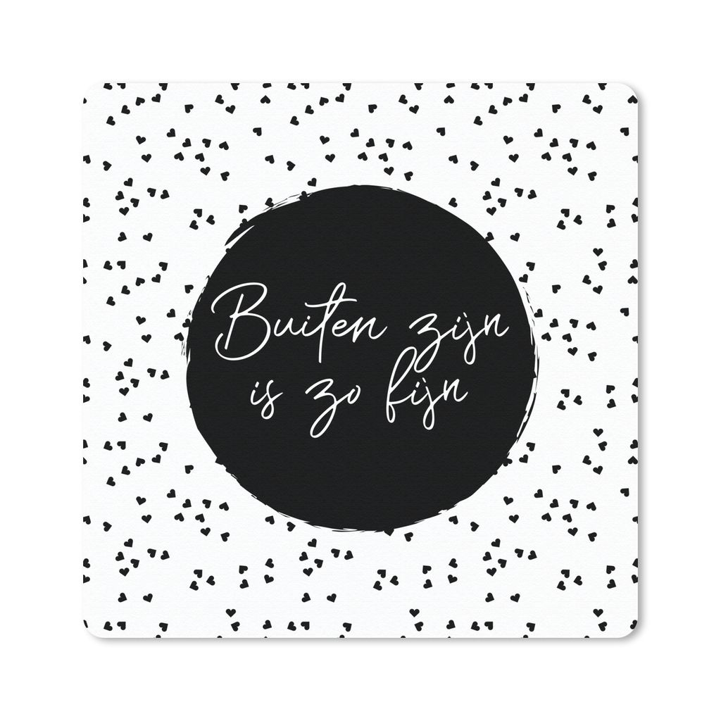 MuchoWow Mauspad Mousepad Draußen sein ist so schön - Text - Garten - Zitate 30x30 cm - Mousepads - Maus Mat - Pad - Mausunterlage - Gaming