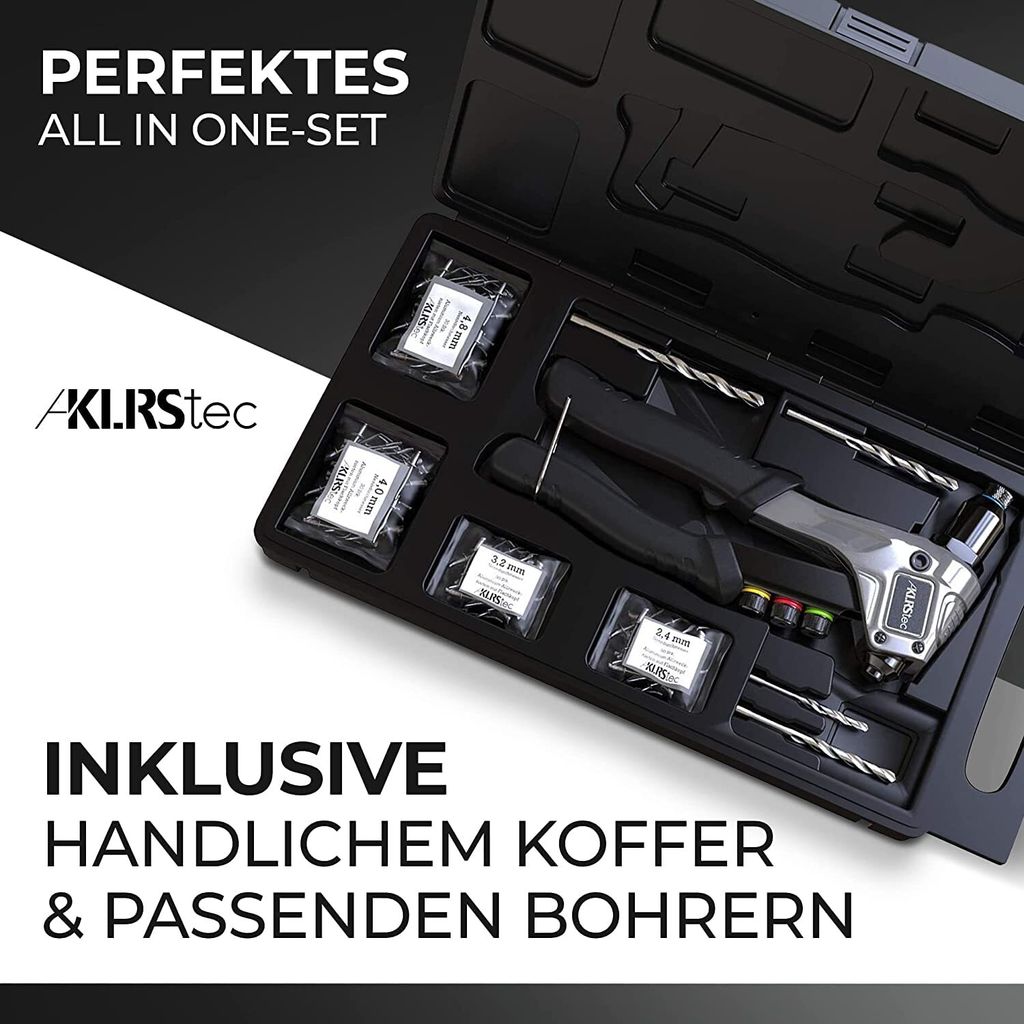 KLRStec® Professional Nietenzangen Set inkl. 120 Nieten und Produktbild 2