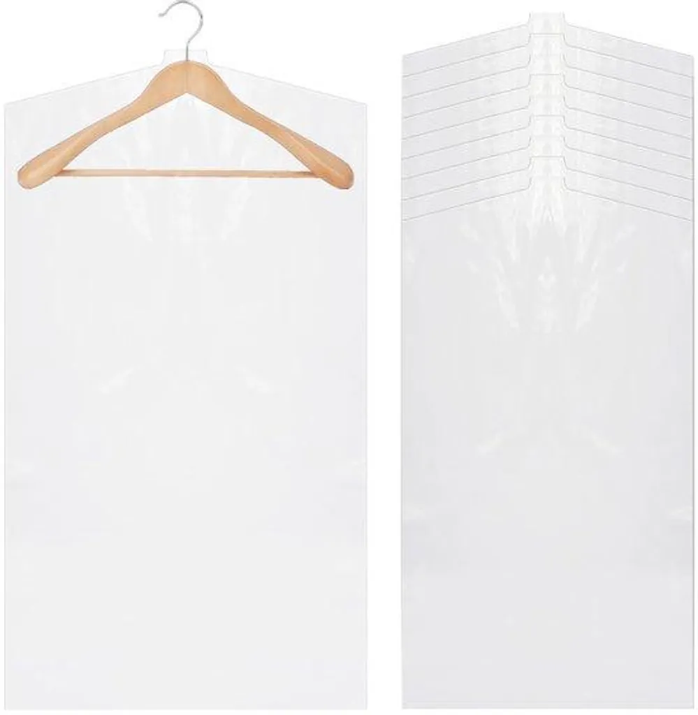 Lot de 20 sacs de rangement pour vêtements 60x90 cm transparents zip