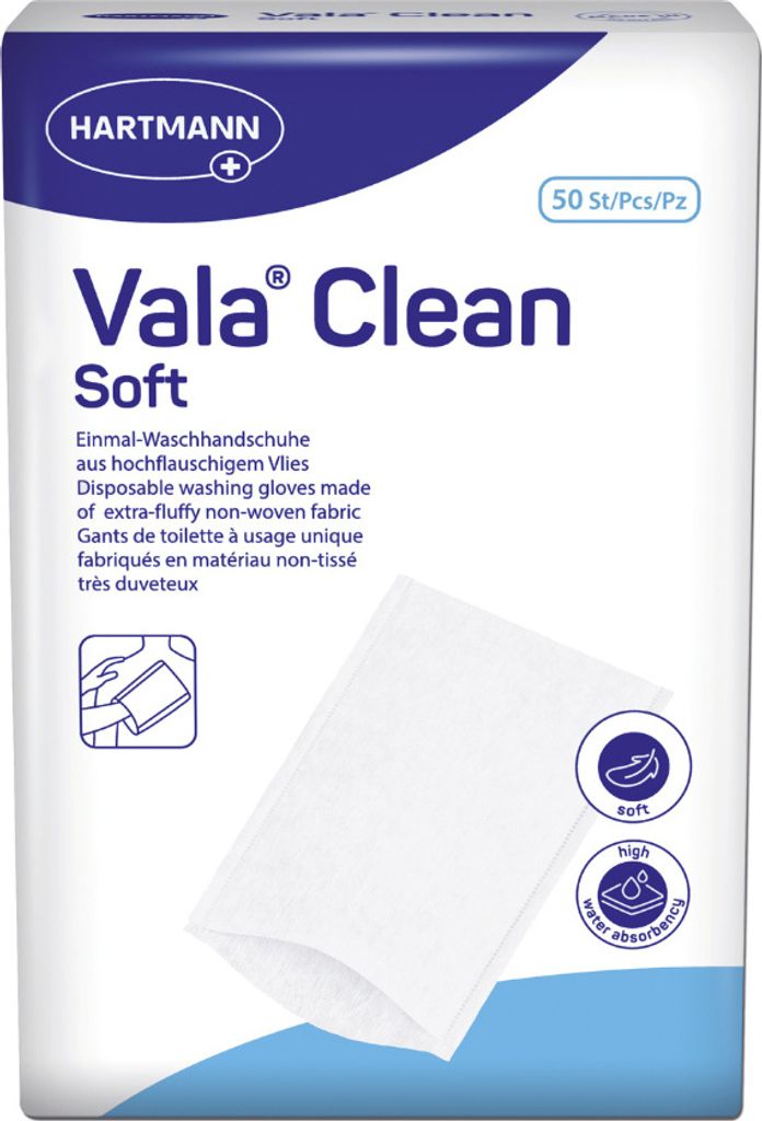 Gants de toilette jetables Hartmann Vala® Clean soft - 23 x Image du produit 