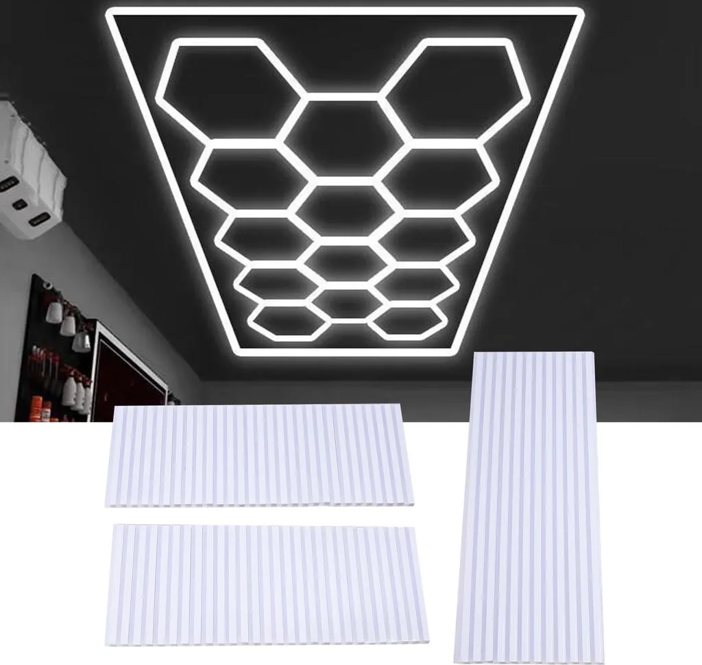 Éclairage LED garage puissant 86400lm fini les zones d'ombre 672W - 11