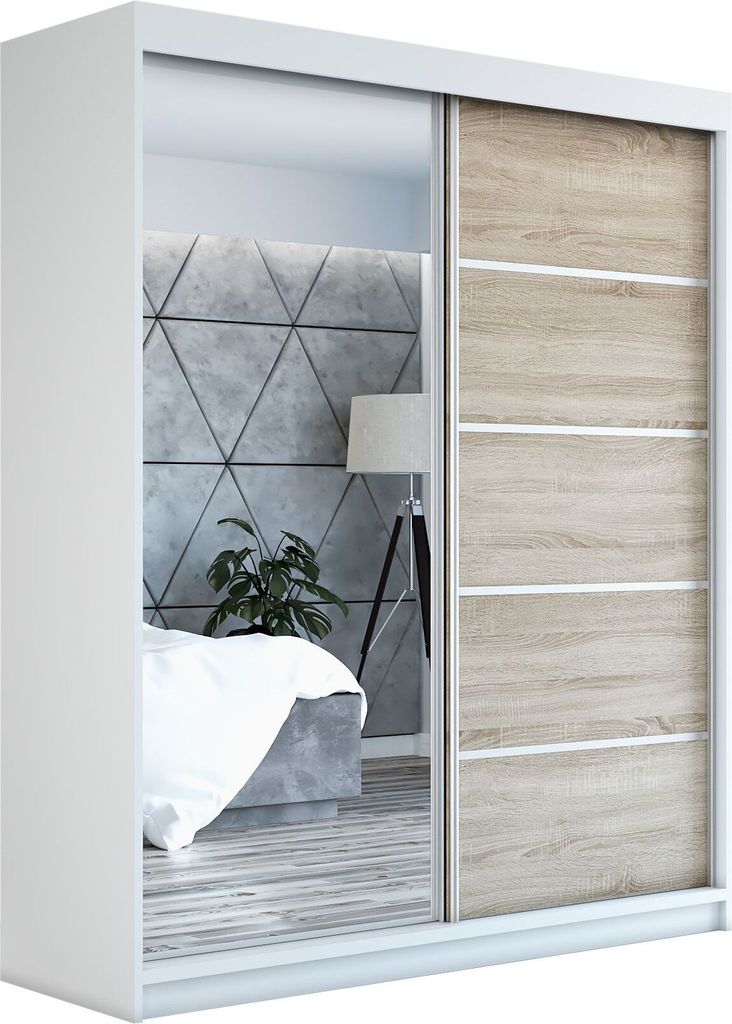 Schwebetürenschrank Kleiderschrank GAP 180 cm Schrank Produktbild 2
