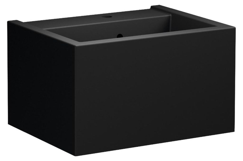 Kerasan KANAAL Keramik-Waschbecken 60x46,5cm, Schwarz matt