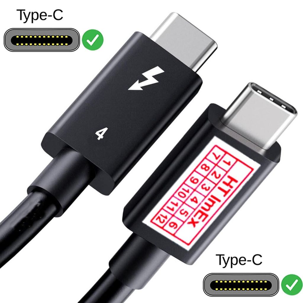 Kabel 40 Gbit,s 240W 5A für Lenovo ThinkPad USB C Dock Gen 2 90W Docking Station