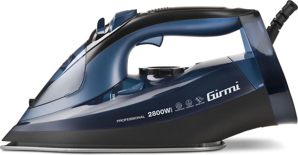 Girmi ST62 Trocken- & Dampfbügeleisen Edelstahl-Bügelsohle 2800 W Schwarz, Violett