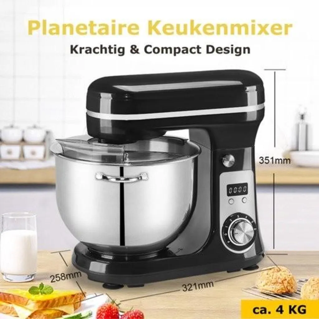 Pétrin de cuisine 6L : mixez 4 kg de pâte sans effort avec ce robot