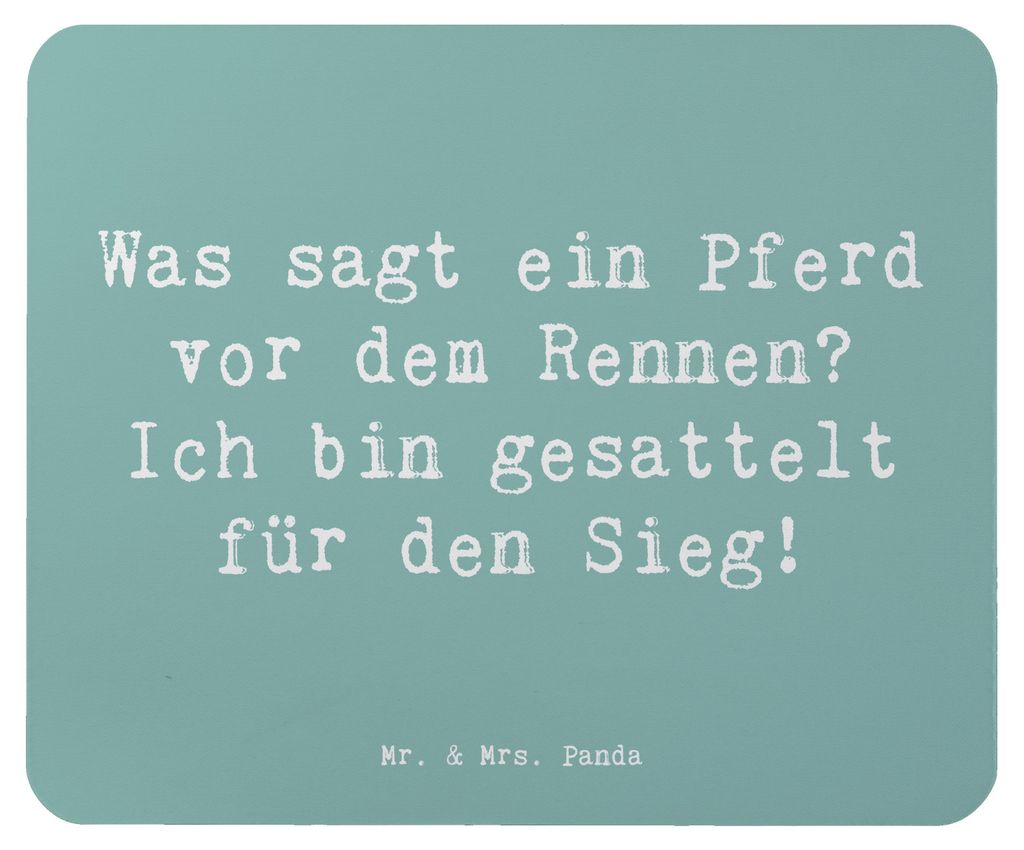 Mr. & Mrs. Panda Mousepad Spruch Pferderennen Erfolg - Meeresbrise - Geschenk, Sportler, mousematte, Mouse Pad, Geschenke, mauspad laptop, Einzigar...