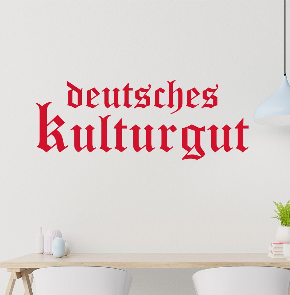 KIWISTAR Deutsches Kulturgut alte Schrift Text Wandtattoo in 6 Größen - Wandaufkleber Wall Sticker - Dekoration, Küche, Wohnzimmer, Schlafzimmer...