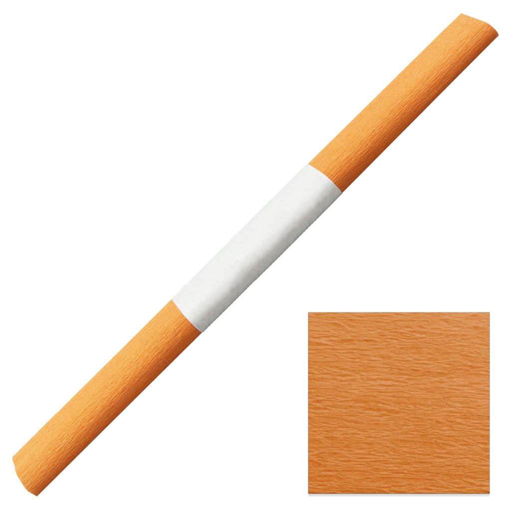 Aquarola Krepppapier wasserfest 50x250cm - 1 Rolle mit Banderole orange farbfest