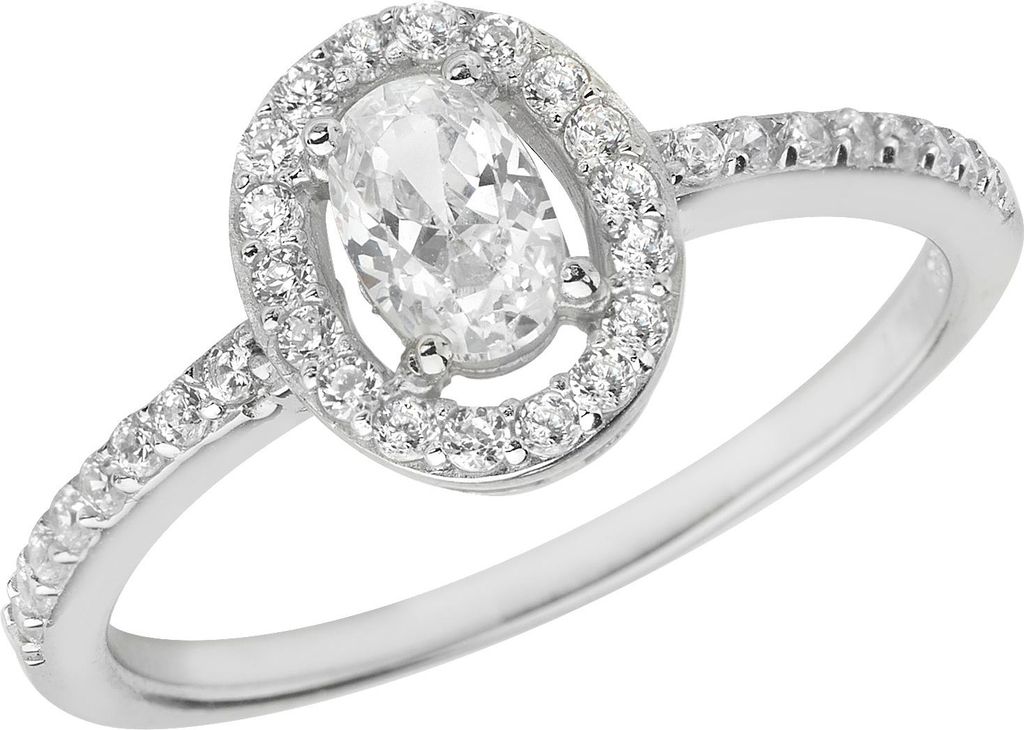 Eleganter 925 Sterling Silber Solitär Verlobung Damen - Ring mit Zirkonia, 51 (16.2); TRS22305RSL