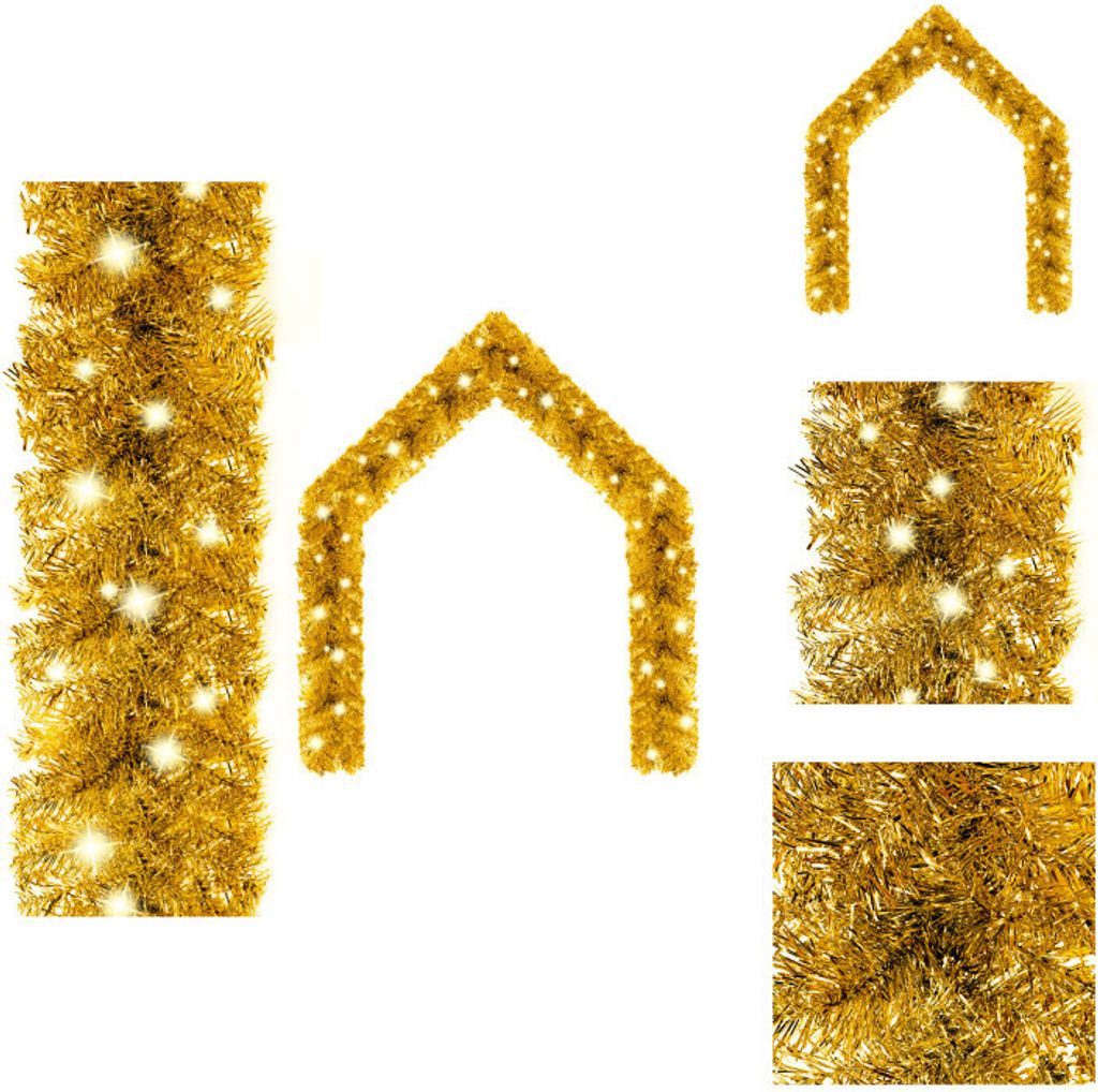 vidaXL Weihnachtsgirlande mit LED 5 m Golden -  Produktbild 