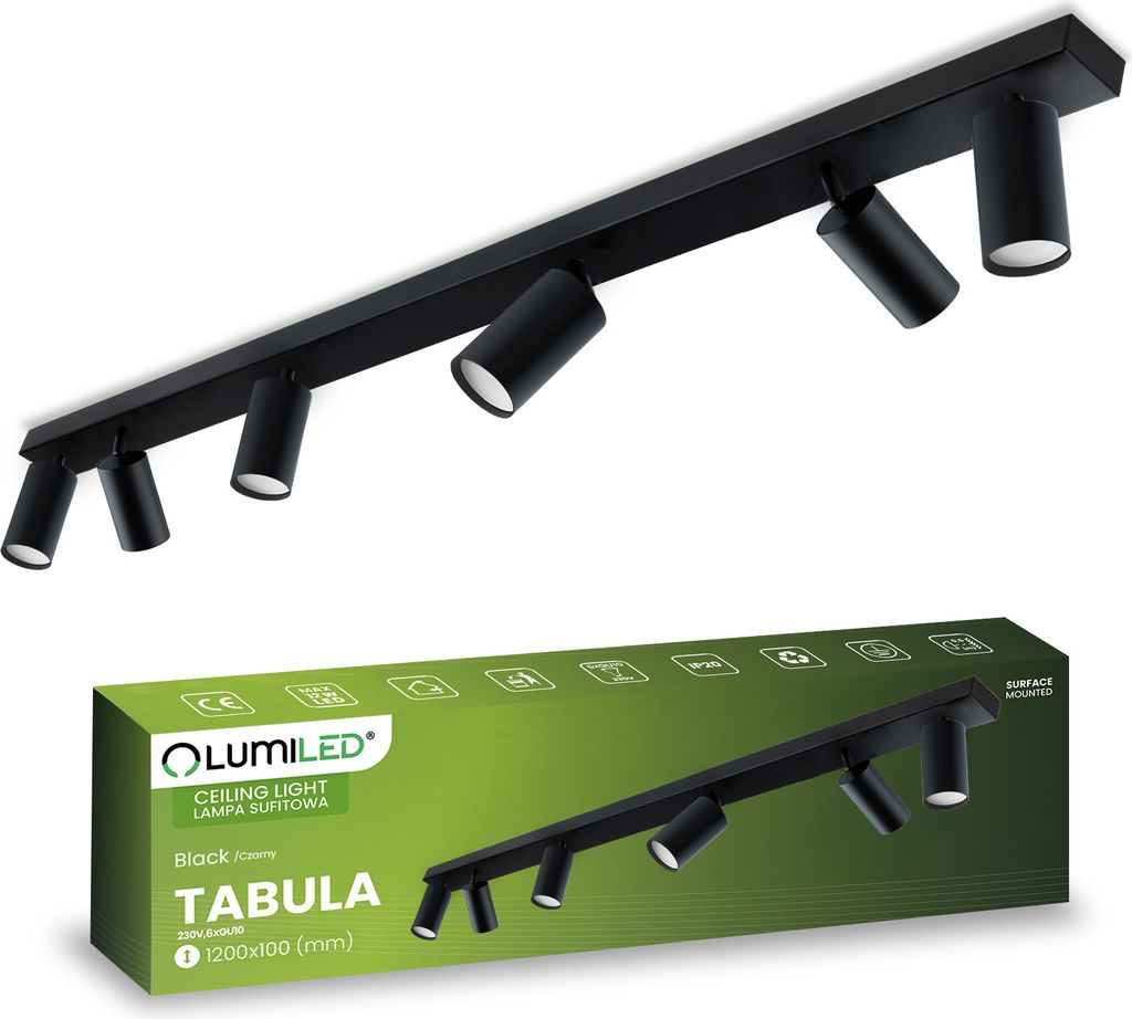 Lampa Sufitowa Plafon SPOT TUBA Reflektor Oprawa Halogenowa Zdjęcie produktu 