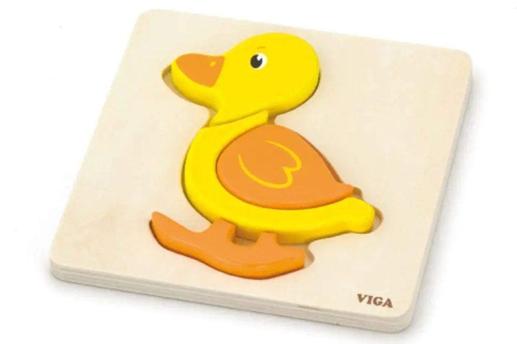 VIGA První dřevěné puzzle miminka Kachna Obrázek produktu 