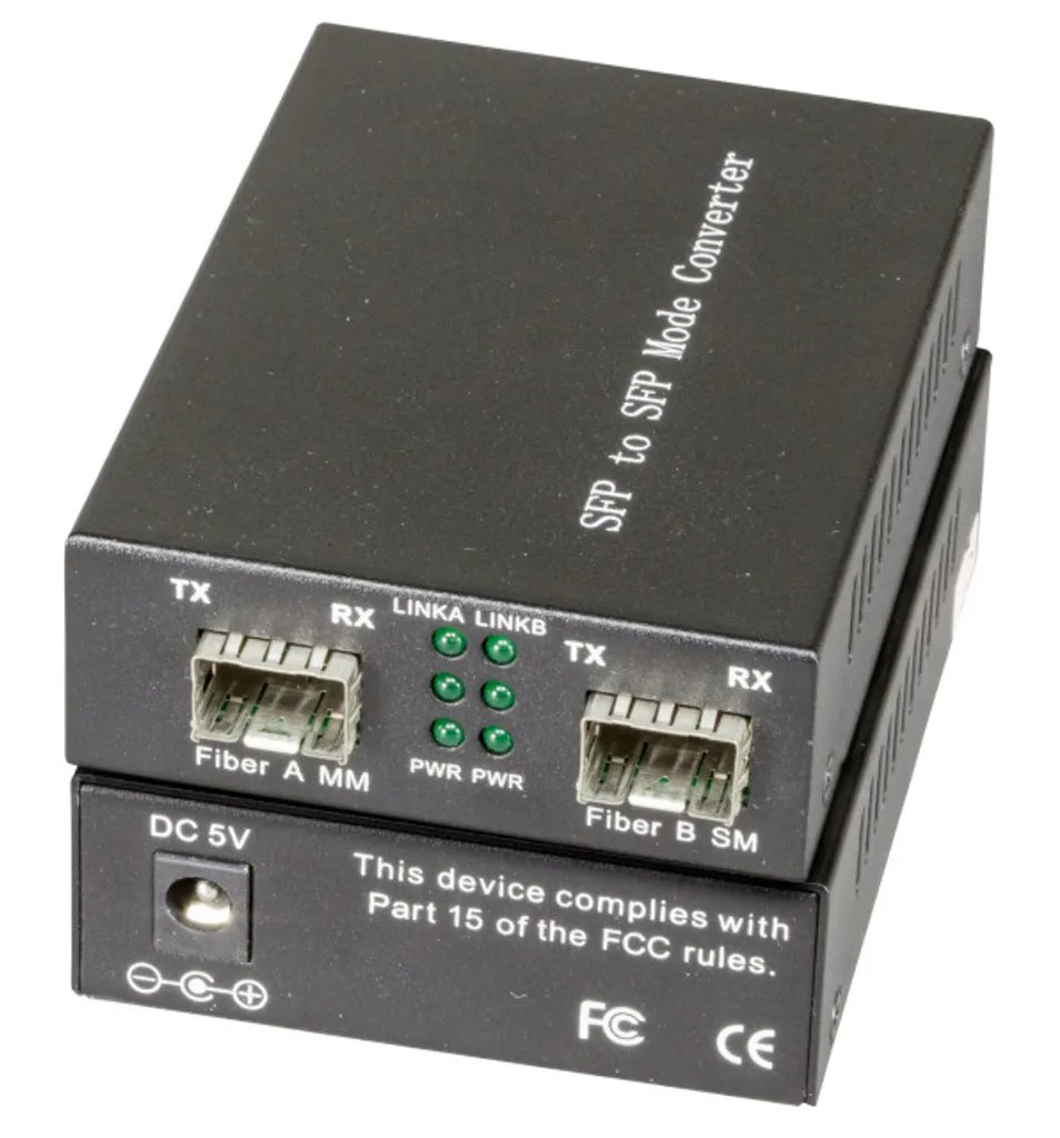 Convertisseur de média double SFP pour liaison réseau Gigabit