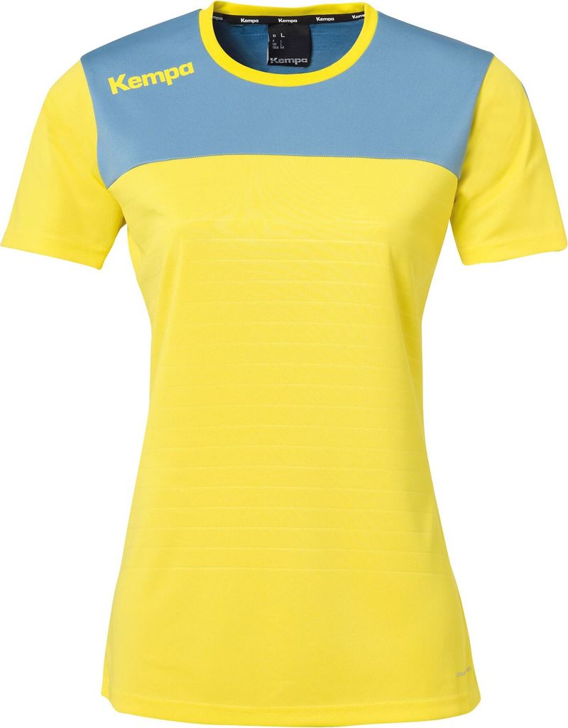 Kempa EMOTION 2.0 SHIRT WOMEN XL limonengelb/dove blau
