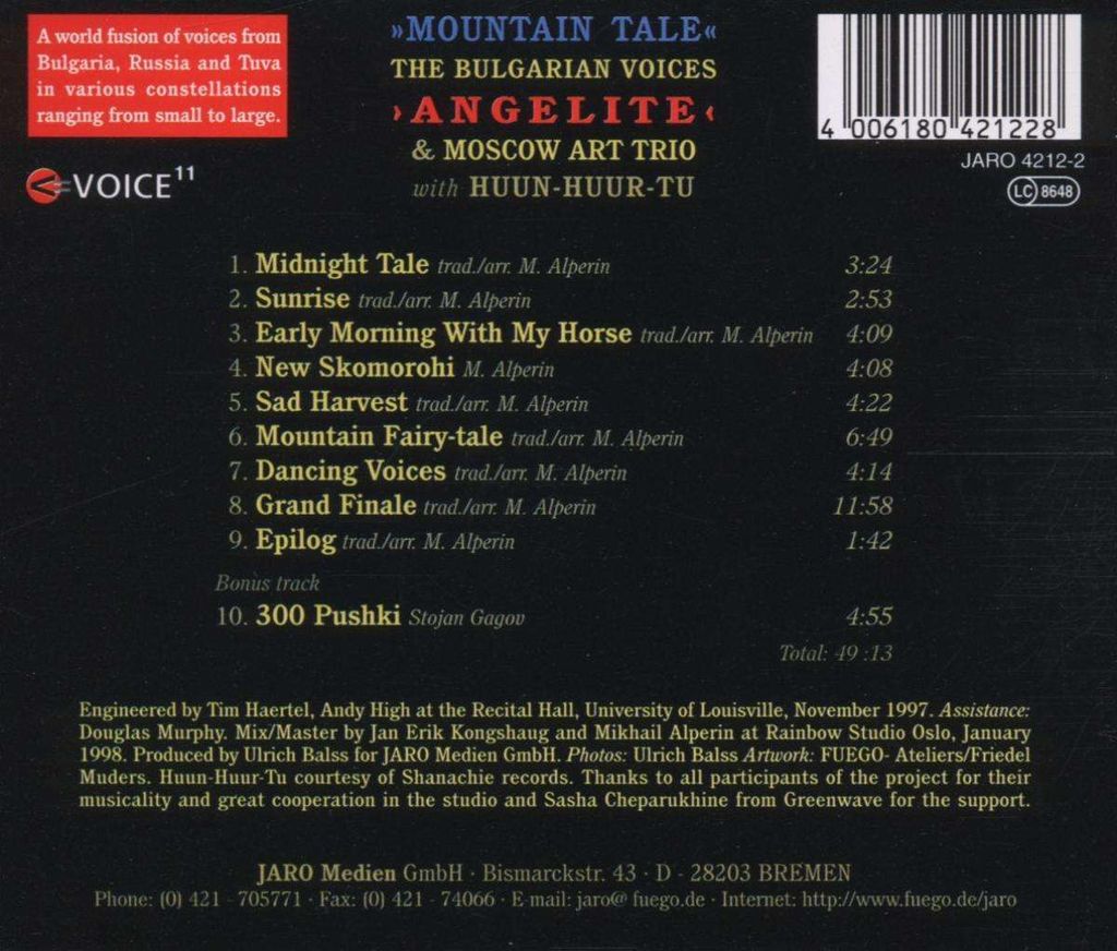 The Bulgarian Voices Angelite: Mountain Tale