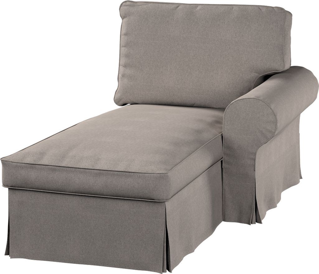 Dekoria Bezug für Ektorp Récamiere rechts, beige-grau, Sofahusse für Ektorp Recamiere rechts