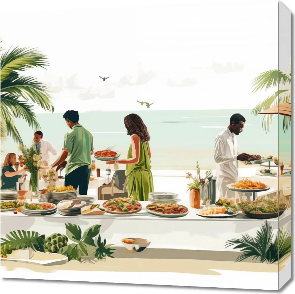 Décoration Murale 60x60 cm Tropical - Créez une Ambiance Vacances