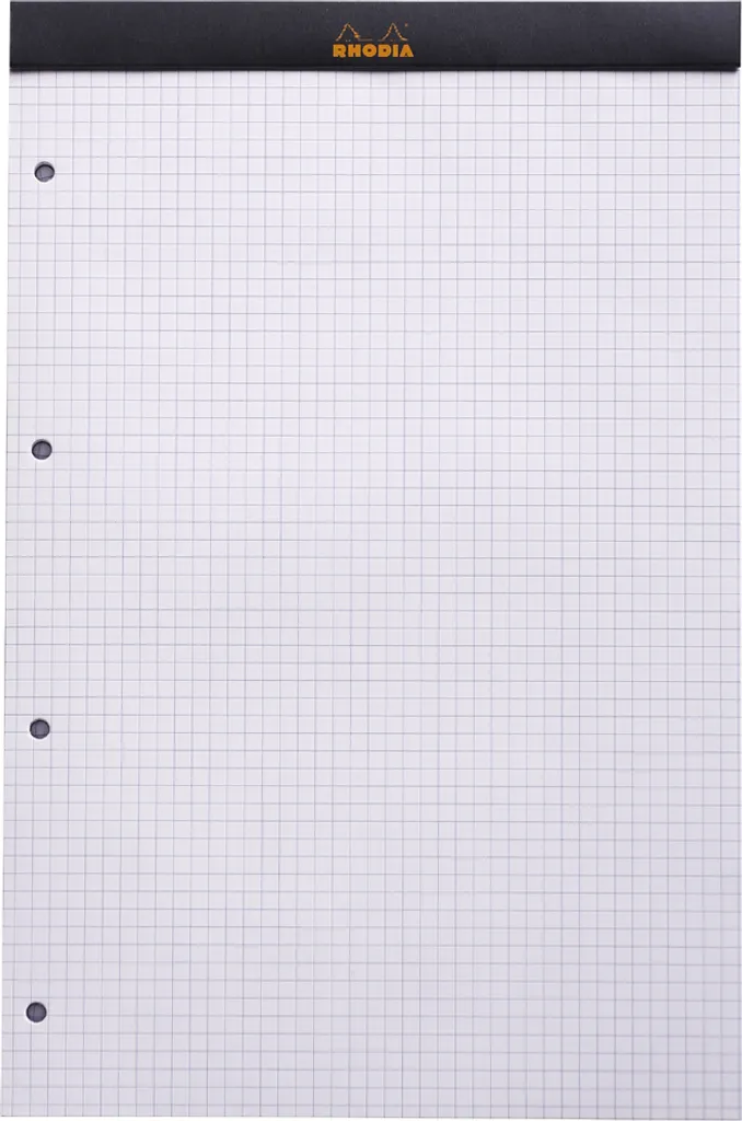 Rhodia 202019C Bloc-notes n° 20 format A4+ quadrillé lot de 3 orange