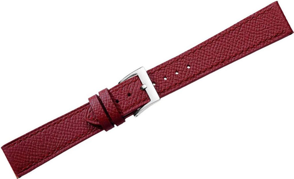 Herzog Alta Moda > Uhrenarmband rot > Rindleder flach Verlauf, Stegbreite:20mm, Schließe:Silbern